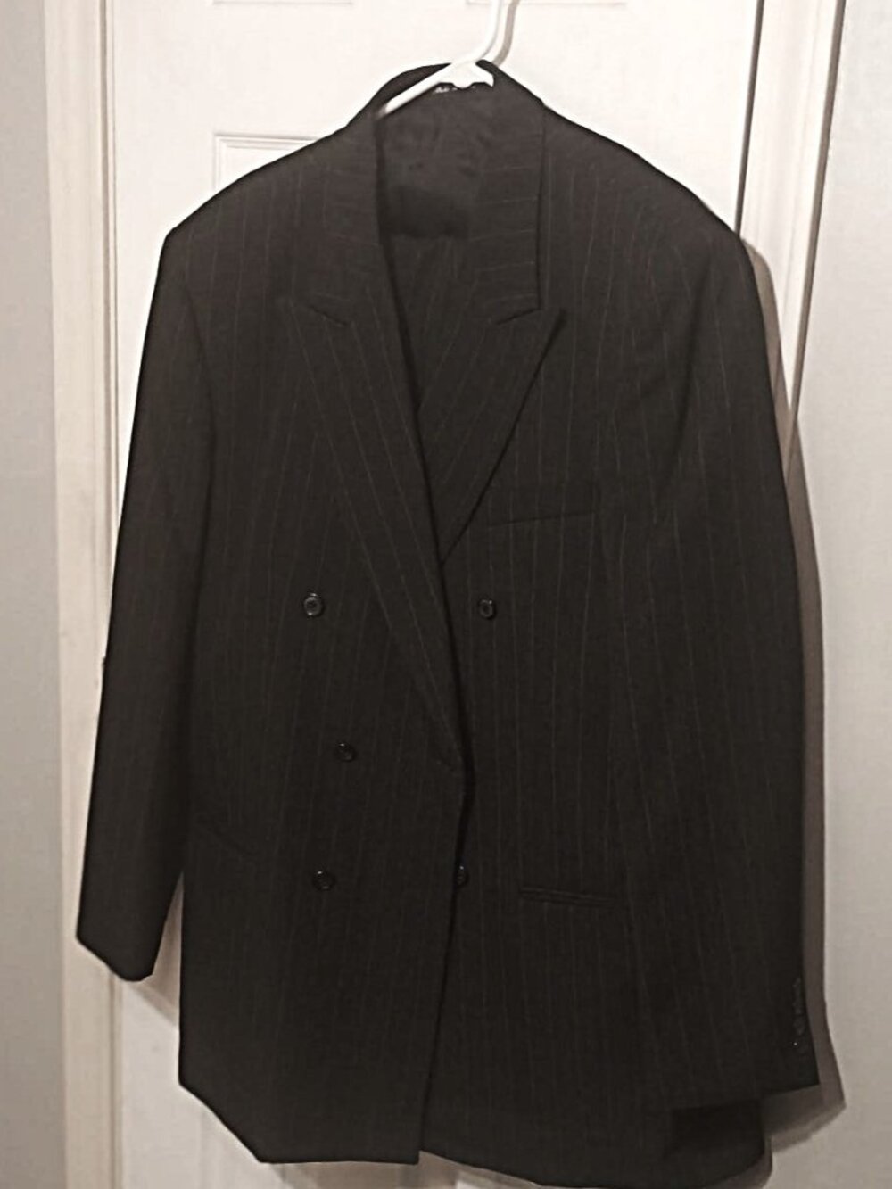 Vanetti Men Double Breasted Brownish Gray 2 Piece Suit  48L